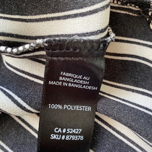 LILY MORGAN Black & White Striped Button Down Top - Picture 7 of 7